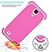 Tekcoo for Galaxy S4 Case, [Tmajor Series] [White/Pink] Shock Absorbing Hybrid Rubber Plastic Impact Defender Rugged Slim Hard Case Cover Shell for Samsung Galaxy S4 S IV I9500 GS4 All Carriers