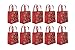 ReBagMe Large Reusable Grocery Bag Totes with Extra Reinforced Handles - Red (Pack of 10)