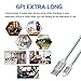 iSeekerKit USB Charging Cords(6ft), 2 Pack High Speed USB 2.0 A Male to Micro Nylon Braided Cords with Aluminum Connectors Compatible for Galaxy s7 s6 Edge, Android and More(Black&Silver)