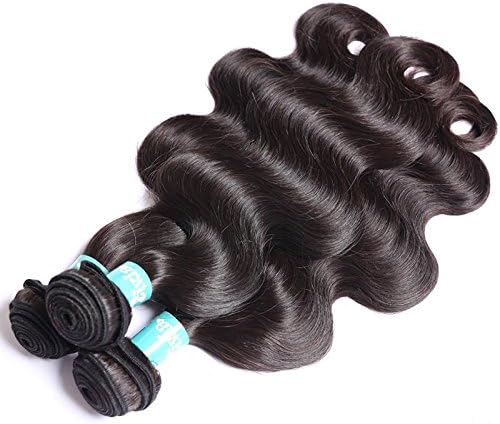 Hismile Hair Brazilian Virgin Human Hair Weave 3 Bundles Body Wave Bundles Unprocessed Remy Hair Extensions Natural Color 95-100g/Pc Hair Weft Remy Hair Bundles 14"14"14"