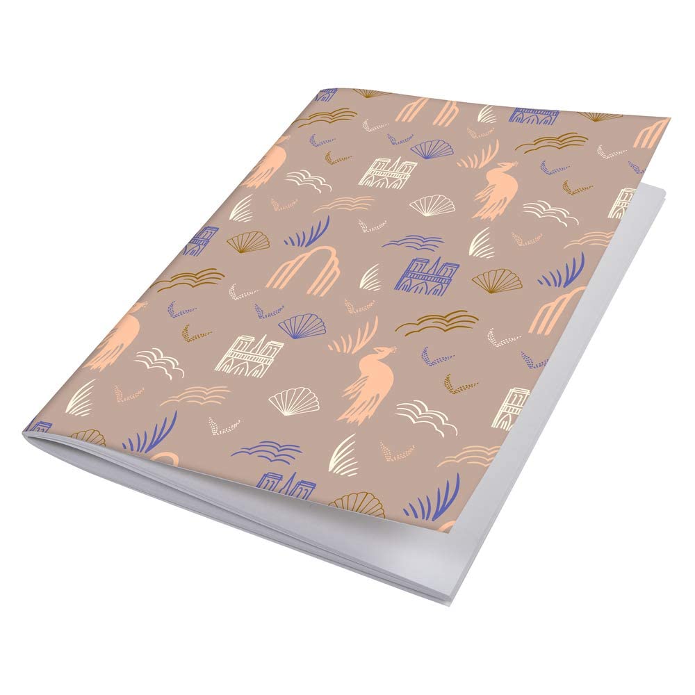 Lalo 75505L - A sewn notebook special 100 years 48 pages 14,8x21 cm 90g, bookmark, card cover, Pink Premium French Paper, Writing Arts and Crafts. Art Deco โ image 1