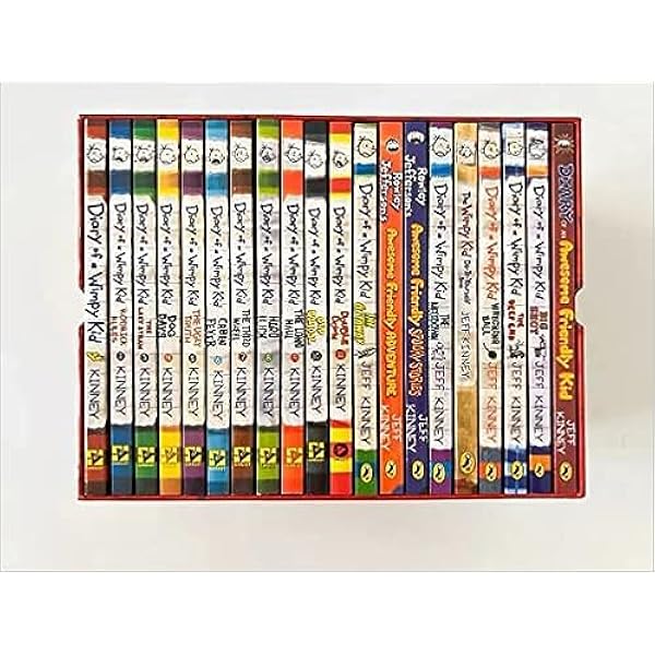 A Library of Diary of a Wimpy Kid 1-21 Books Complete Collection