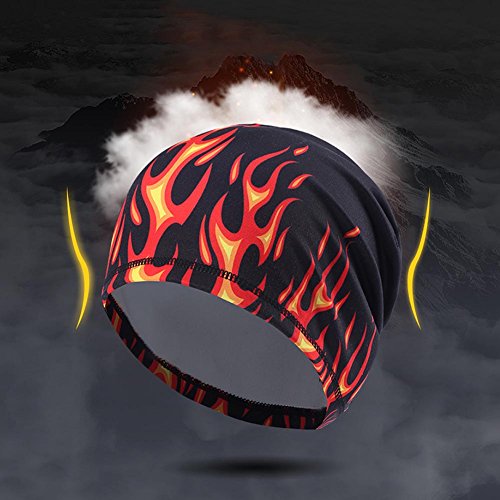 Wingbind Men's Skull Cap Helmet Liner Cycling Caps Runing Sports Beanie Covers Ears and Wicks Moisture Perfect for Under Helmet
