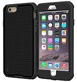 roocase iPhone 6s Plus Case - roocase [VersaTough] iPhone 6s Plus Rugged Armor Full Body Tough Case for Apple iPhone 6 Plus / 6s Plus (2015), Granite Black