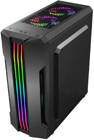 HZHI Pc Tower Case Pc Case Gaming Caja Principal De La Computadora De Escritorio, Caja Transparente para Computadora De Bajo Consumo, Completamente Lateral