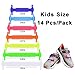 HOMAR No Tie Shoelaces for Kids and Adults - Best in Sports Fan Shoelaces - Waterproof Silicone Flat Elastic Athletic Running Shoe Laces with Multicolor for Sneaker Boots Board Shoes and Casual Shoes
