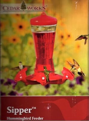 Amazon Com Sipper Glass Large Hummingbird Feeder 28 Oz Cedar