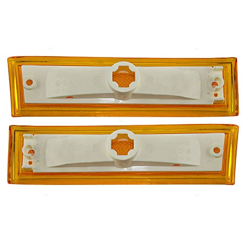 Driver and Passenger Signal Side Marker Lights Replacement for Chevrolet GMC Pickup Truck SUV 915449 915450