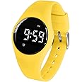 e-vibra Vibrating Alarm Watch, Water Resistant Potty Training Watch Rechargeable Medical Reminder Watch with Timer and 15 Daily Alarms (Yellow)