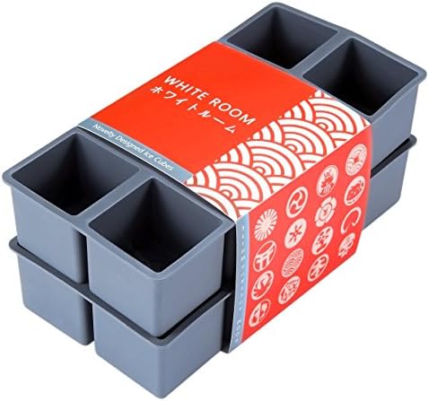 Large Square Ice Cube Silicone Mold Trays (Set of 2), BPA Free, Perfect for Whiskey, Bourbon, Cocktails & All Beverages, Easy Release Individual Cavity Technology with 16 Unique Novelty Anime Designs