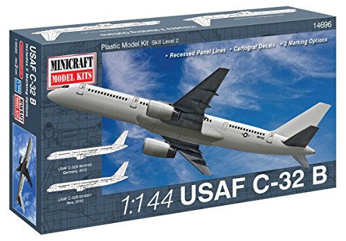 Minicraft C-32B USAF Airplane Model Kit (1/144 Scale)