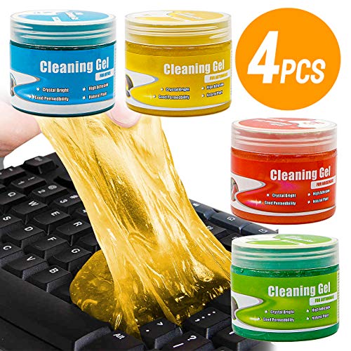 Universal Cleaning Gel for Car Vents, Keyboards,Car Interiors,Home, Electronics Remove Dust Cleaning Gel 4Pcs