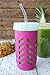 JarJackets Wide-Mouth Silicone Mason Jar Straw Top Lid - Package of 3