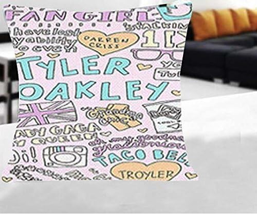 Custom Cartrol Tyler Oakley Quotes Background Rectangle Pillow Case 16 x 16 Inch cloth simulation Zippered Pillow Cover - Lljpcovers One side Print