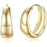 Gold Hoop Earrings for Women 14K Gold Earrings for Women Design Hypoallergenic Lightweight Gold Hoop Earrings Hoops