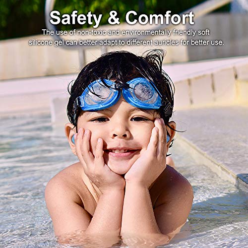 SYOSIN Swimming Ear Plugs for Kids, 3 Pairs Professional Waterproof