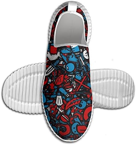 Unisex Sneaker Digital Art Breathable Lace Up 3DPrinted Shoes For Men Womens 46