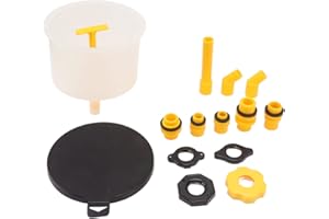 15Pcs Radiator Coolant Filling Funnel Kit with Spill Proof Design, Universal Cooling System Fill Kit, Long Burp Funnel, Threa