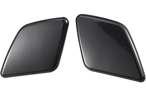 ACROPIX Front Left Right Side Bumper Headlight Washer Nozzle Cover Cap Fit for Volvo XC90 3.2l 6 Cylinder - Pack of 2 Black