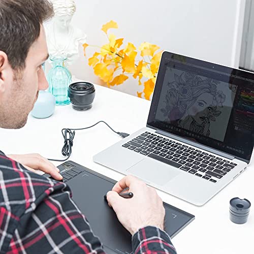 XP-Pen Star03V2 12 Inch Graphic Tablet with Passive Stylus 8192 Levels and 8 Shortcuts Pallette Digital Drawing - Compatible with Windows Mac Chromebook