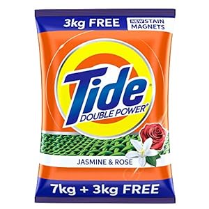 Tide Plus Double Power Detergent Washing Powder Jasmine & Rose 7kg + 3kg FREE