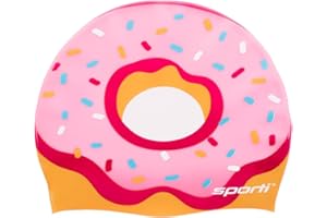 Sporti Limited Edition Silicone Swim Cap for Adult with Dimension Height 7.6" - Opening 7.5", Swimming Cap Variety of Design