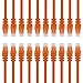 GearIT 20-Pack, Cat5e Ethernet Patch Cable 3 Feet - Snagless RJ45 Computer LAN Network Cord, Orange