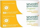 Seventh Generation Tampons, Regular, No Applicator - 20 ct - 2 pk