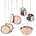 AGEOMET Natural Wood Slices 24pcs 3.5-4 Inches Craft Unfinished Wood Kit for DIY Handmade Arts Crafts Christmas Ornaments Wedding Decoration