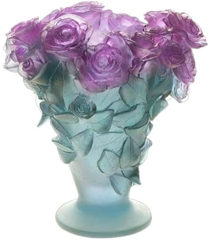 Amazon.com: Daum Crystal Roses Ultraviolet Vase 03547-2