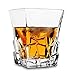 KANARS Iceberg Scotch Glasses set of 4, Premium Classy Lead Free Crystal Old Fashioned Cocktail Cool Rocks Whiskey Glass Short Tumbler for Bourbon Tasting, Irish Whisky, Brandy