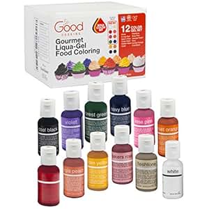Amazon.com : Food Coloring Liqua-Gel - 12 Color "Bold ...