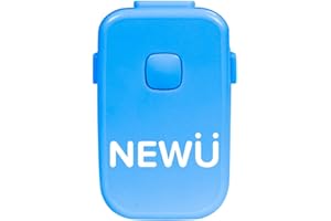 NewU Bedwetting Alarm with 8 Loud Tones, Strong Vibrations to Stop Bedwetting; Full Featured Bed Wetting Alarm for Deep Sleepers, Boys and Girls, Blue
