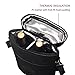 Vina 2 Bottle Wine Tote Carrier, Portable Insulated Carrying Bag Wine Holder with Adjustable Shoulder Strap + Corkscrew - Great Gift, Perfect for Travel, Beach Day