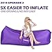 Great Home Inflatable Air Lounger Hangout Sofa Bag 2017 Upgrade Version Air Chair Couch Sofa Hammock Gets Inflated and Holds Air 50% Better Than Other Inflatable Couch Chair Hammock