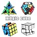 Aitey Magic Cube Set, Cube Bundle 3x3 Cube, Pyramid Cube, Megaminx and Mirror Cube Speed Puzzle Collection for Kids (4 Pack)