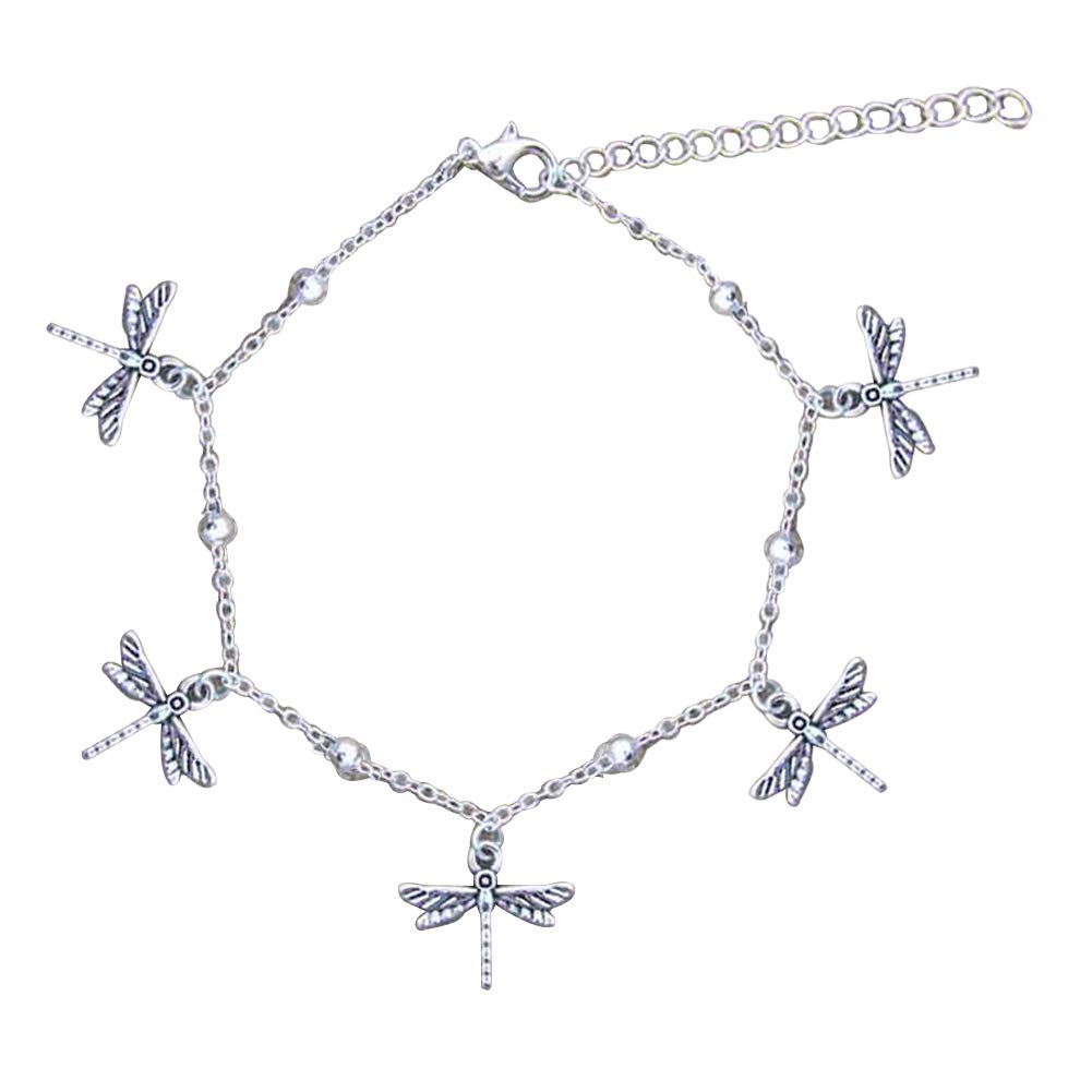 Charm Bracelets, Simple Dragonfly Tassel Charm Ball Chain Bracelet Bangle Women Jewelry Gift Clothing Accessories Summer Costume Jewelry Ideal Gift