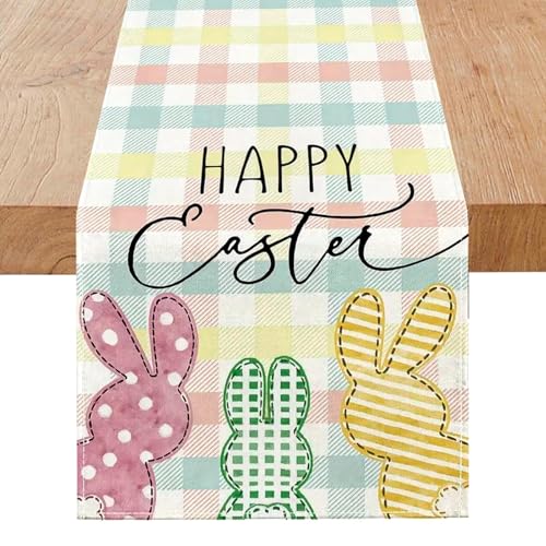 Niviy Buffalo Plaid Rabbit Bunny Happy Easter
