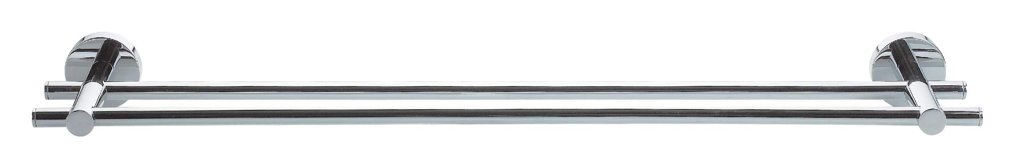 tesa® Smooz Towel bar, high Gloss Chromed Metal, self-Adhesive, Adhesive mounting Technology, 50mm x 640mm x 115mm