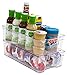 [Premium] Misc Home Refrigerator Organizer Bins - 2 Large Stackable Fridge Organizer Bins with Handles and 2 Nesting Fridge Bins w/ Lids - For Fridge Freezer and Kitchen Pantry Organizer Bins