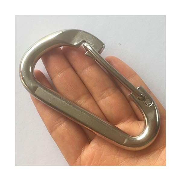 38-Stainless-Steel-316-Carabiner-Flat-Snap-Hook-with-Latch-Silver