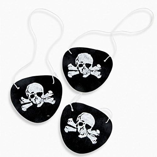 Mememall Fashion Felt Pirate Eye Patches Crossbones Birthday Party Toy Favor Costume Dress Up Lot