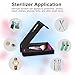 Smart Phone Sanitizer Portable Christmas UV Lights Cell Phone Sanitizer Sterilizer Cleaner Aromatherapy Function Disinfector for All iPhone Android Cellphone Toothbrush-Black