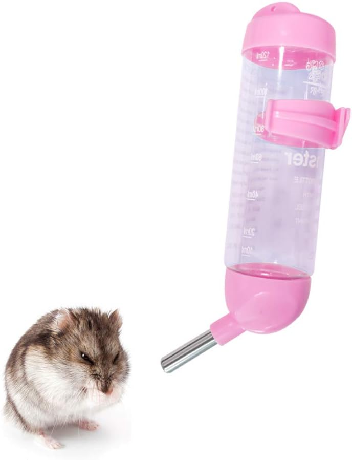 WishLotus Hamster Dispenser Bottle, No Drip Plastic Hanging Water