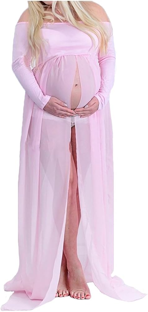 xuanranUK Maternity Dresses Strapless Gown