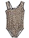 Arshiner Girls' Tank Leotard One-Piece Dancewear, Brown 140