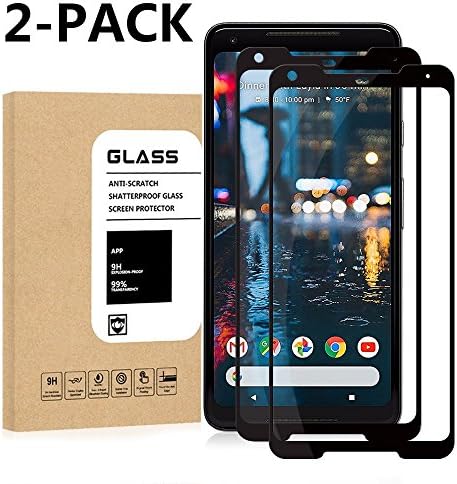 VAGAVO Google Pixel 2 XL Screen Protector [Easy to Install][HD - Clear][Case Friendly]Tempered Glass Screen Protector for Google Pixel 2 XL [2PACK][Black]