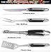 ROMANTICIST 9pc Griddle Accessories with 6.5in Extra Long Deluxe Non-Slip Handle - Premium Griddle Spatula Set in Carrying Bag for Flat Top Grill Hibachi - Perfect Grilling Gift on Birthday Wedding