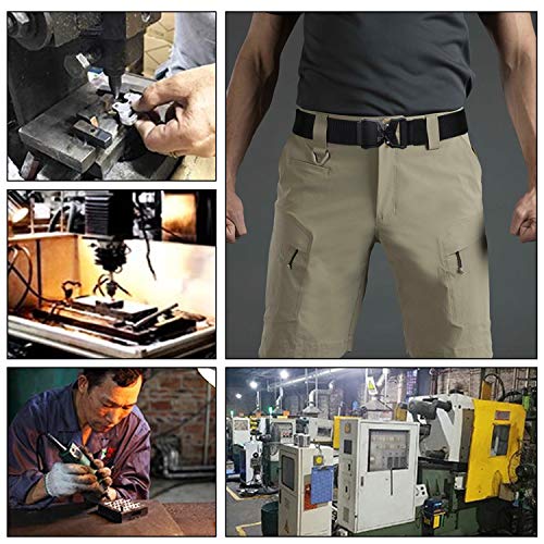 Tactical Belt Military Style Nylon Riggers Belts for Men Quick-Release Heavy Duty Metal Buckle by WHIPPY Black Small