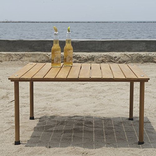 Patio Table,Outdoor Coffee Table,Patio Coffee Table,Sherwood Natural Teak Roll-up Patio Table